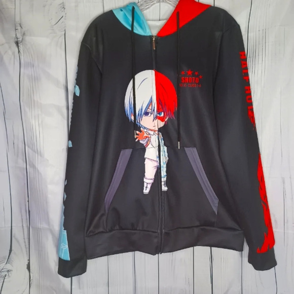 Tops - Shoto zip up anime hoodie